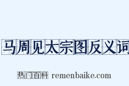 马周见太宗图反义词是什么意思的图片